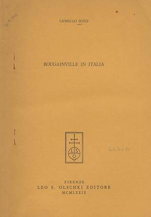 Bild des Verkufers fr Bougainville in Italia. zum Verkauf von Libreria Oreste Gozzini snc