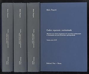 Codice - repertorio costituzionale. Illustrato con i lavori preparatori ed i precedenti parlament...