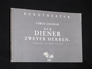 Seller image for Programmbuch 188 Burgtheater Wien 1997. DER DIENER ZWEYER HERREN von Carlo Goldoni. Insz./ Bhne/ Kostme: Achim Freyer, Musik: Franz Hummel. Mit Gerd Kunath, Regina Fritsch, Heinz Schubert, H. D. Schnebel, Kitty Speiser, Oliver Stern, Juergen Maurer, Maria Happel, Branko Samarovski (Stckabdruck) for sale by Fast alles Theater! Antiquariat fr die darstellenden Knste