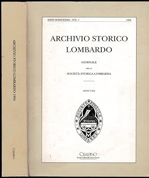 Archivio storico lombardo. Anno CXX (1994)