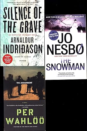 Immagine del venditore per The Snowman / An Inspector Harry Hole Novel / More Than 20 Million Copies Sold Worldwide, AND A SECOND TRADE PAPERBACK, Silence of the Grave / An Inspector Erlendur Novel, AND A THIRD TRADE PAPERBACK, The Assignment / A Novel (THREE UNREAD TRADE PAPERBACK CRIME NOVELS FOR ONE PRICE -- A SCANDINAVIAN SMORGASBORD!) venduto da Cat's Curiosities