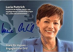 Bild des Verk�ufers f�r Original Autogramm Lucia Puttrich CDU Landesministerin Hessen Umwelt Energie /// Autogramm Autograph signiert signed signee zum Verkauf von Antiquariat im Kaiserviertel | Wimbauer Buchversand