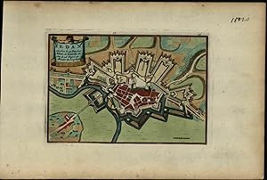 Sedan No. France Ardennes city plan c.1710 de la Feuille scarce old map