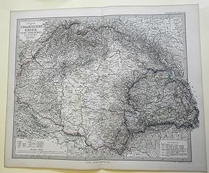 Hungarian Crown Lands Hapsburg Empire Austria-Hungary 1874 Stieler detailed map