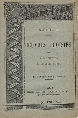 Seller image for Oeuvres choisies. Introduction par Charles Simond. for sale by Librairie Et Ctera (et caetera) - Sophie Rosire