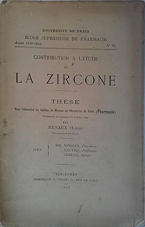 Contribution à l'étude de la zircone.