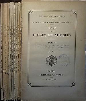 Revue des travaux scientifiques Tome V. Travaux publiés en 1884.