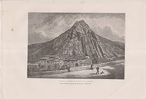 Sisteron. Rocher et faubourg de la Beaume. Gravure extraite de la Nouvelle géographie universelle...