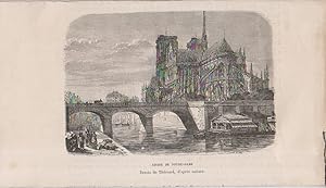 Abside de Notre-Dame. Gravure extraite de la Nouvelle géographie universelle d'Elisée Reclus.