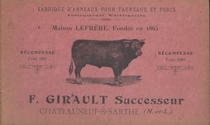 Catalogue de la fabrique d'anneaux pour taureaux et porcs, instruments vétérinaires. Métamorphose...