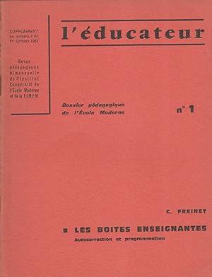 Seller image for Les boites enseignantes. Autocorrection et programmation. 1er octobre 1963. for sale by Librairie Et Ctera (et caetera) - Sophie Rosire