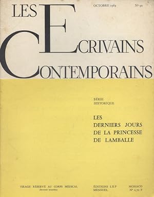 Les écrivains contemporains. N° 92. Série historique : Les derniers jours de la princesse de Lamb...