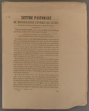 Lettre pastorale de Monseigneur l'évêque de Luçon, qui prescrit des prières publiques pour le tem...