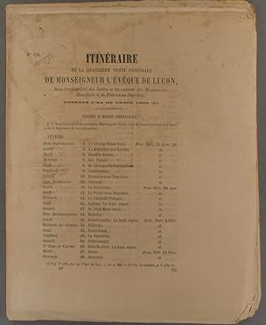 Itinéraire de la visite pastorale de Monseigneur l'évêque de Luçon, dans l'archiprêtré des Sables...