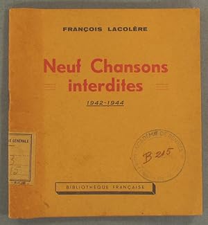 Neuf chansons interdites. 1942-1944.
