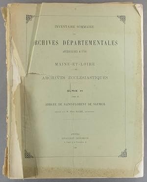 Inventaire sommaire des archives départementales antérieures à 1790. Maine-et-Loire. Archives ecc...