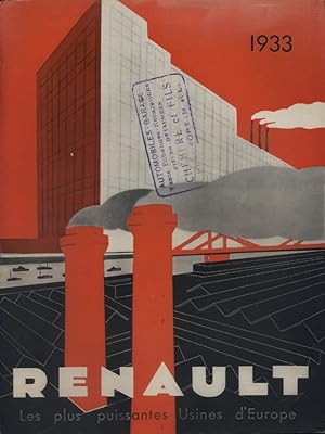 Dépliant publicitaire Renault 1933. "Renault, les plus puissantes usines d'Europe."