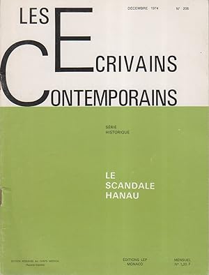 Seller image for Les crivains contemporains. N 206. Srie historique : Le scandale Hanau. Dcembre 1974. for sale by Librairie Et Ctera (et caetera) - Sophie Rosire