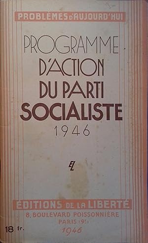 Programme d'action du parti socialiste 1946.