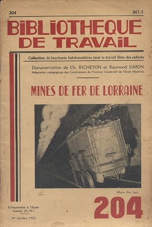 Mines de fer de Lorraine. (Mine de Hayange, Moselle). Octobre 1952.