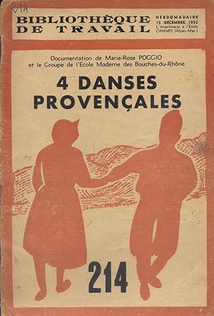 Image du vendeur pour 4 danses provenales. Dcembre 1952. mis en vente par Librairie Et Ctera (et caetera) - Sophie Rosire