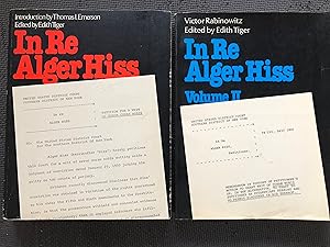 Seller image for In Re Alger Hiss, Vol. I & Vol. II for sale by Cragsmoor Books