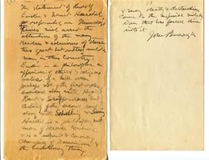 AUTOGRAPH MANUSCRIPT SIGNED (AMS): "Germany's True Greatness" with a TYPED LETTER SIGNED (TLS)