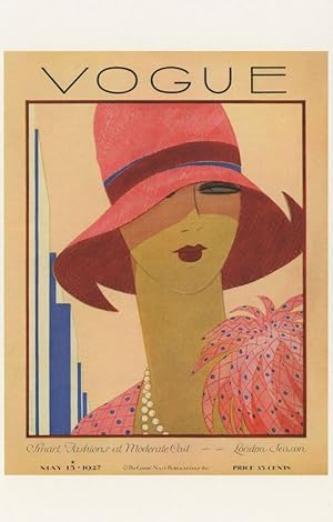 Seller image for London 1927 Fashion Summer Hat Edwardian Vogue Magazine Postcard for sale by Postcard Finder