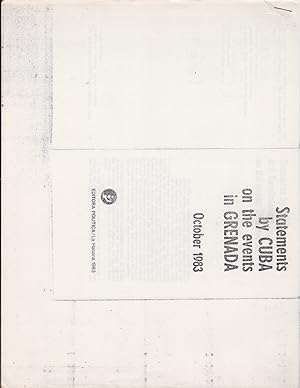 Seller image for Statements by Cuba on the events in Grenada, October 1983 for sale by Books of the World
