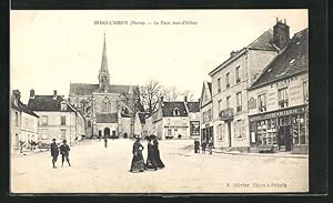 Carte postale Orbais-l`Abbaye, La Place Jean-d`Orbais