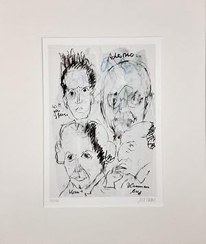 Adorno, Wittgenstein, Kant, Blumenberg. - (Giclée-Print / 2015, Ex. Nr. 57/180)