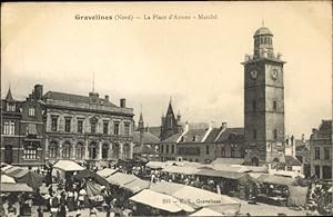 Ansichtskarte / Postkarte Gravelines Nord, La Place d'Armes, Marche