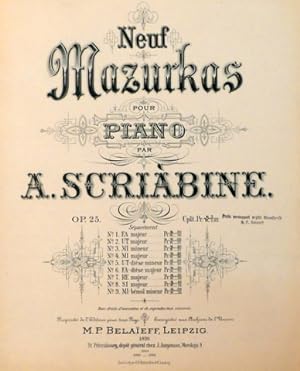 [Op. 25] Neuf mazurkas pour piano. Op. 25. Cplt