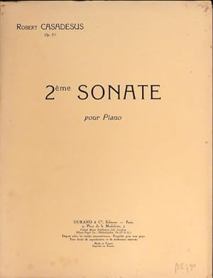 Bild des Verkufers fr 2me sonate pour piano zum Verkauf von Paul van Kuik Antiquarian Music