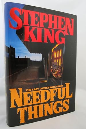 Seller image for NEEDFUL THINGS The Last Castle Rock Story (DJ protected by a brand new, clear, acid-free mylar cover) for sale by Sage Rare & Collectible Books, IOBA