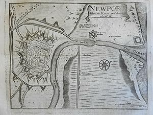 Nieuwpoort & Oosten Belgium Low Countries city plan fortifications 1695 Moll map