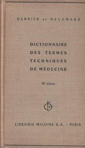 Imagen del vendedor de Dictionnaire des termes techniques de mdecine a la venta por LE GRAND CHENE