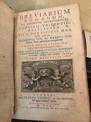 Image du vendeur pour Breviarium Romanum, ex decreto sacro-sancti concilii tridentini restitutum. Pii V. Pont. Max. jussu editum, Clementis VII. ac Urbani VIII. mis en vente par Temple Bar Bookshop