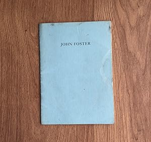 Immagine del venditore per JOHN FOSTER venduto da Old Hall Bookshop, ABA ILAB PBFA BA