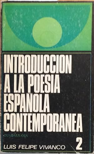 Seller image for Introduccin a la poesa espaola contempornea - Tomo II for sale by LIBRERA SOLN