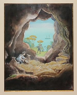 Seller image for I BEHELD GREAT HEAPS OF COIN. Original Illustration for Treasure Island for sale by LUCIUS BOOKS (ABA, ILAB, PBFA)