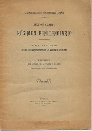 Imagen del vendedor de SEGUNDO CONGRESO PENITENCIARIO ESPAOL. SECCION CUARTA. REGIMEN PENITENCIARIO. TEMA SEGUNDO. ORGANIZACIN ARQUITECTONICA DE LOS MANICOMIOS JUDICIALES. a la venta por Librera Javier Fernndez