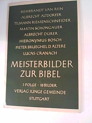 Bild des Verkufers fr Meisterbilder zur Bibel. Folge 1. 18 Bilder zum Verkauf von ANTIQUARIAT FRDEBUCH Inh.Michael Simon