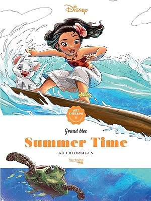 art-thérapie ; grand bloc : summer time ; 60 coloriages