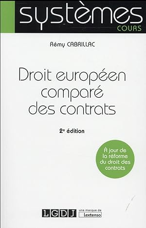 droit européen comparé des contrats (2e édition)