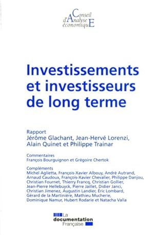 Immagine del venditore per Investissements et investisseurs de long terme venduto da Chapitre.com : livres et presse ancienne