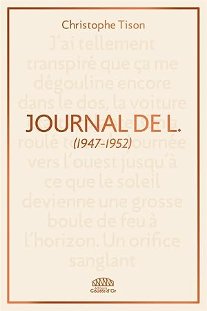 Seller image for journal de L. (1947-1952) for sale by Chapitre.com : livres et presse ancienne