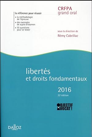 libertés et droits fondamentaux (édition 2016)