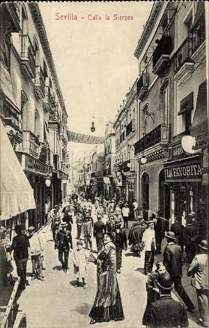 Ansichtskarte / Postkarte Sevilla Andalusien Spanien, Calle la Sierpes