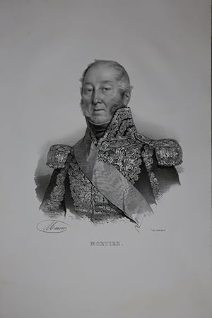 Bild des Verkufers fr Portrait. Brustfigur en face. Lithographie von Maurin. zum Verkauf von Antiquariat  Braun